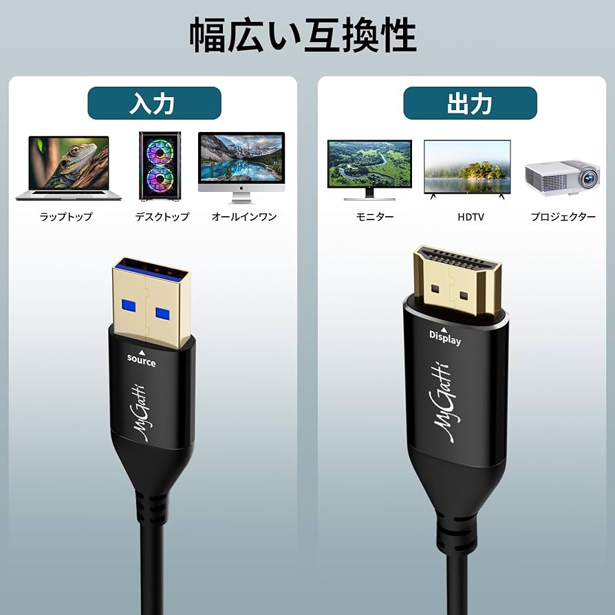 Amazon | USB-A HDMIケーブル 1M USB3.0 Type-A HDMI変換